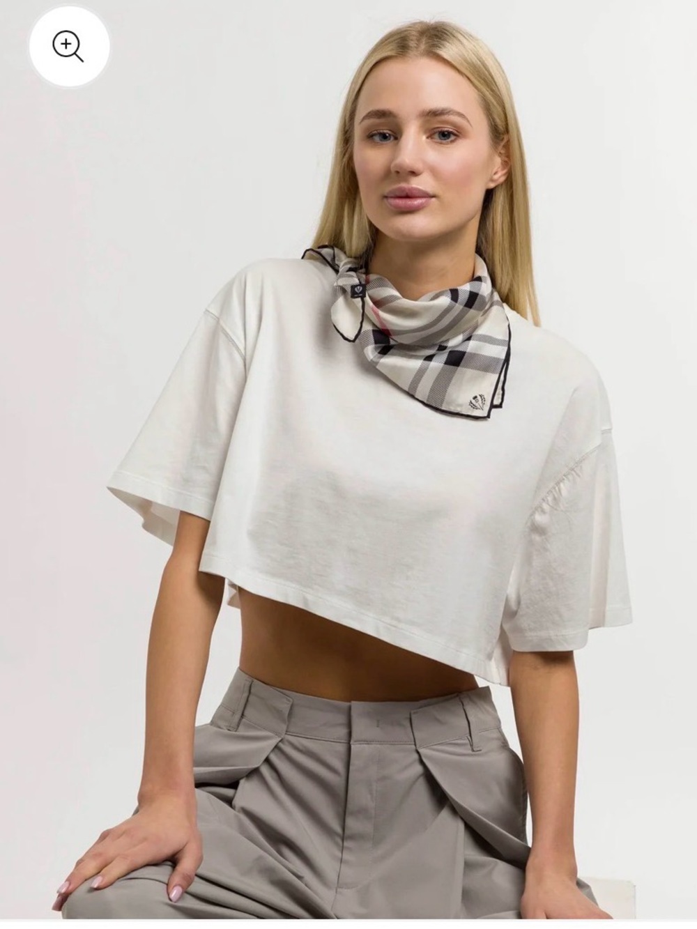 MINT - Neckerchief with FRAAS Plaid made of pure silk - Picture 3 of 3